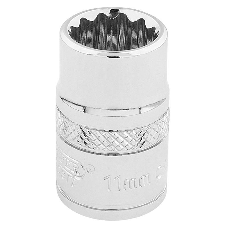 DRAPER 3/8″ Sq. Dr. Hi-Torq® 12 Point Socket (11mm) [32771]