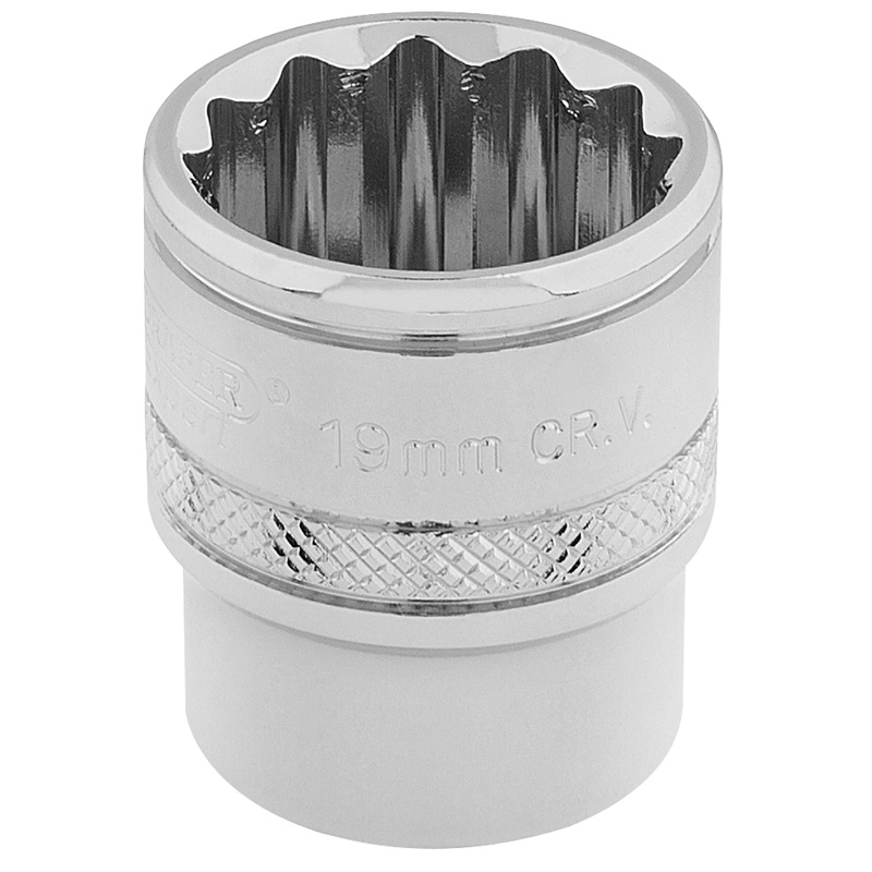 DRAPER 3/8″ Sq. Dr. Hi-Torq® 12 Point Socket (19mm) [32797]