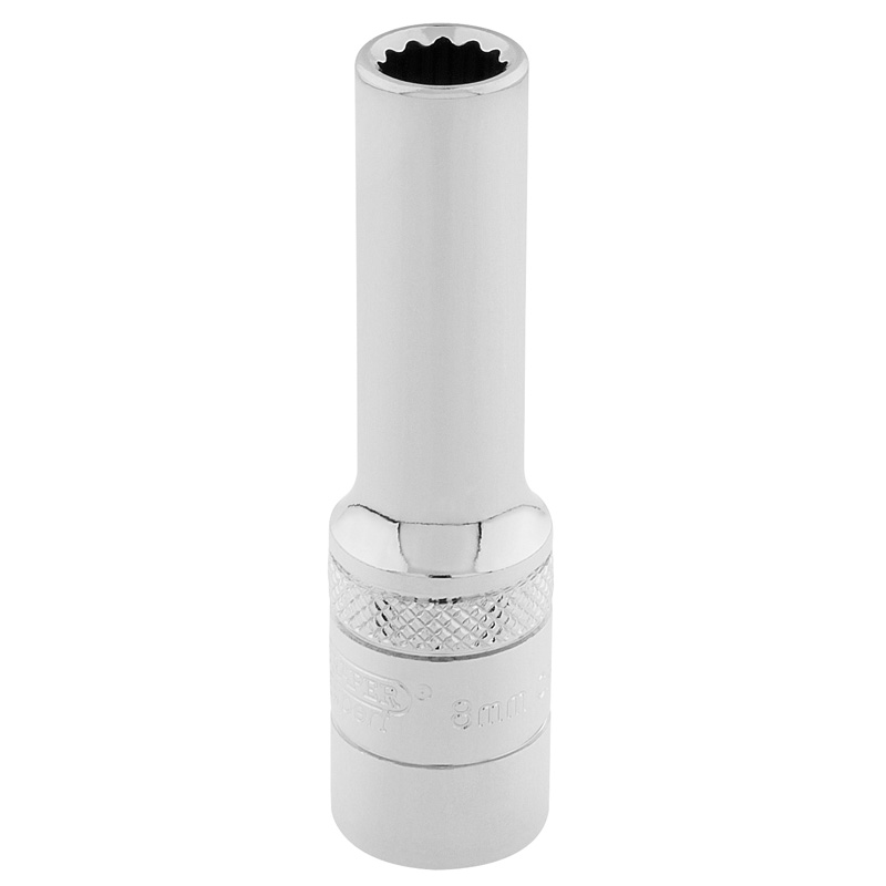 DRAPER 3/8″ Sq. Dr. Hi-Torq® 12 Point Deep Socket (8mm) [32818]