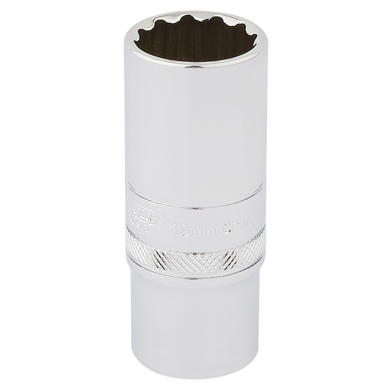 DRAPER 3/8″ Sq. Dr. Hi-Torq® 12 Point Deep Socket (19mm) [33036]