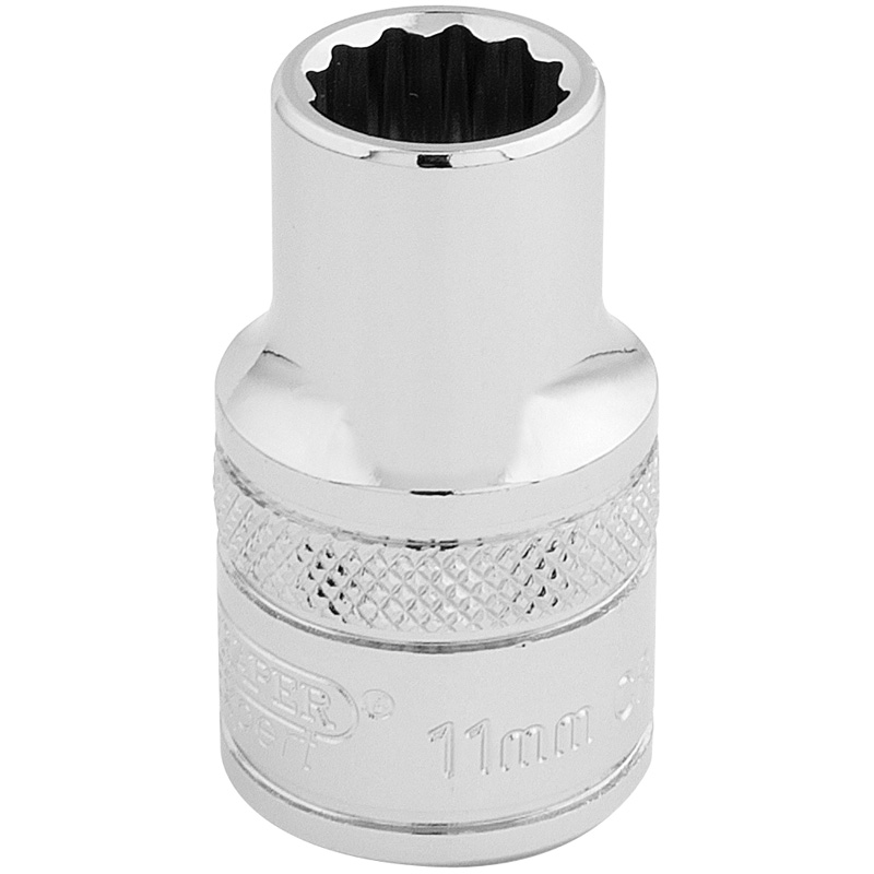 DRAPER 1/2″ Sq. Dr. Hi-Torq® 12 Point Socket (11mm) [33095]