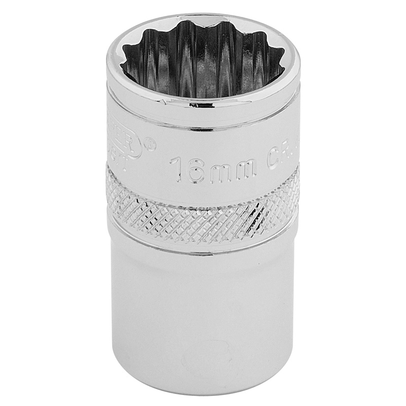 DRAPER 1/2″ Sq. Dr. Hi-Torq® 12 Point Socket (16mm) [33160]