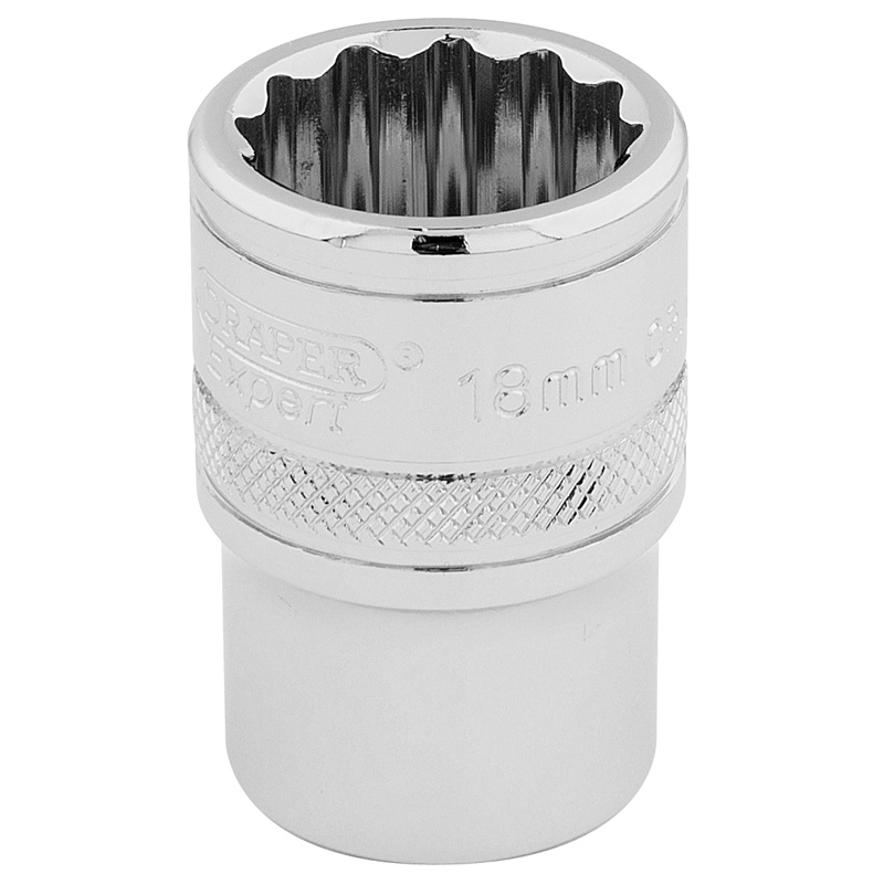 DRAPER 1/2″ Sq. Dr. Hi-Torq® 12 Point Socket (18mm) [33202]