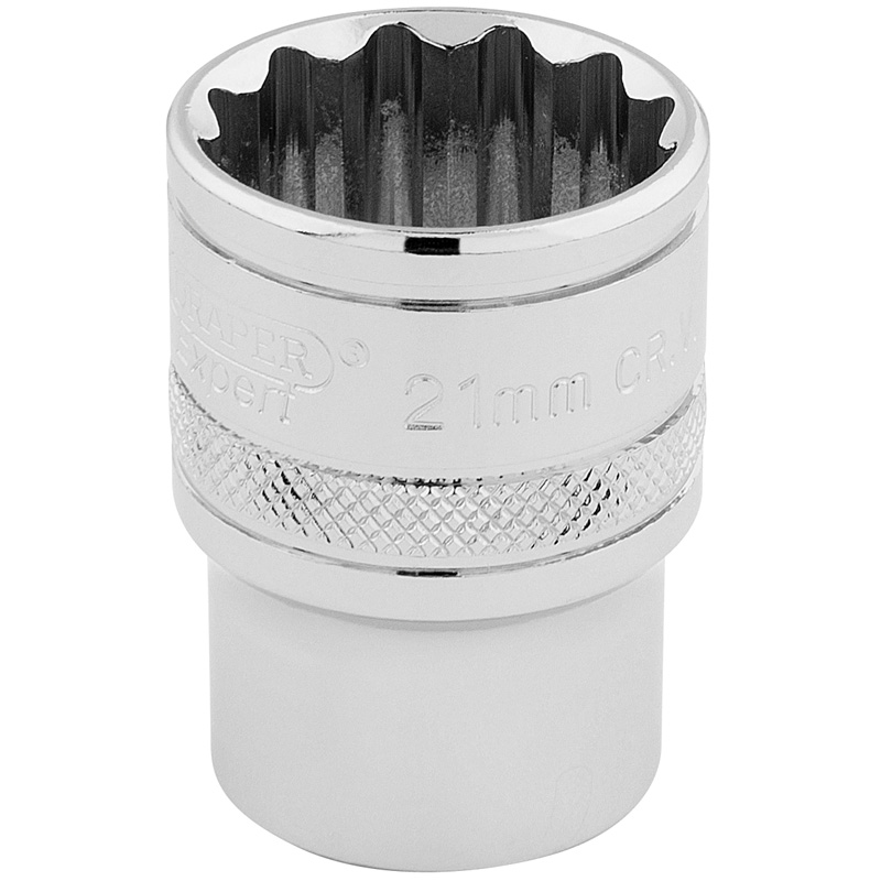 DRAPER 1/2″ Sq. Dr. Hi-Torq® 12 Point Socket (21mm) [33290]