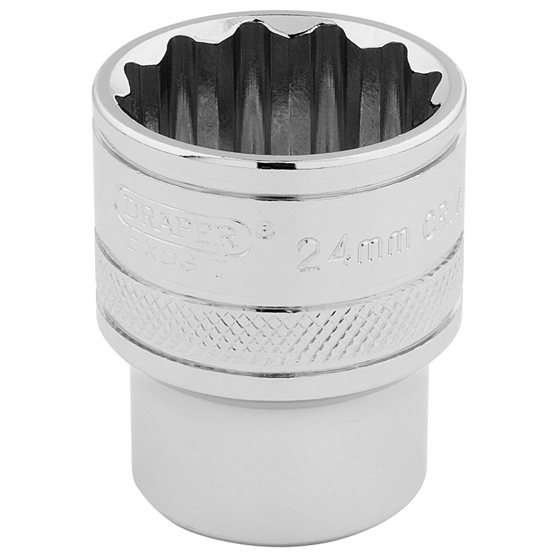 DRAPER 1/2″ Sq. Dr. Hi-Torq® 12 Point Socket (24mm) [33372]