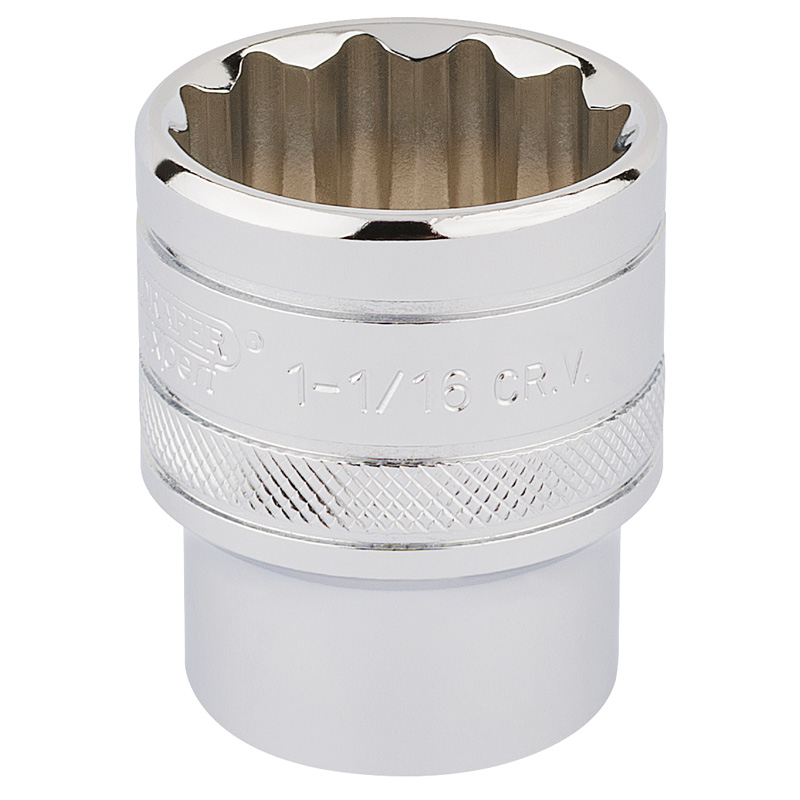 DRAPER 1/2″ Sq. Dr. Hi-Torq® 12 Point Socket (1.1/16″) [33726]