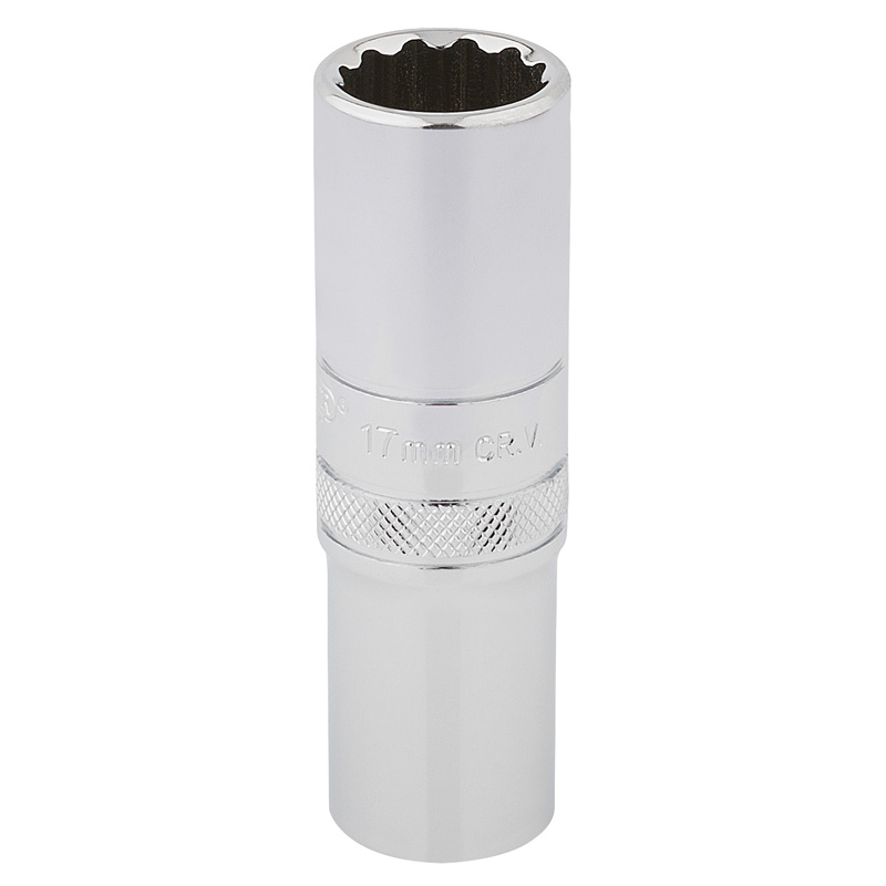 DRAPER 1/2″ Sq. Dr. Hi-Torq® 12 Point Deep Socket (17mm) [33735]