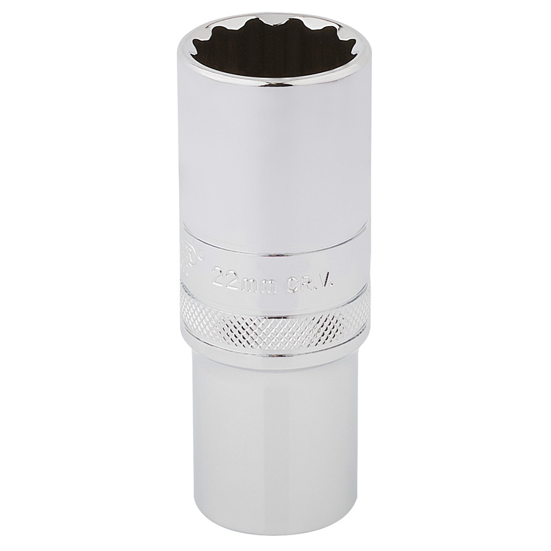 DRAPER 1/2″ Sq. Dr. Hi-Torq® 12 Point Deep Socket (22mm) [33788]