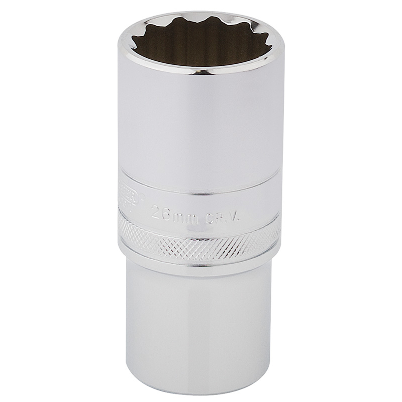 DRAPER 1/2″ Sq. Dr. Hi-Torq® 12 Point Deep Socket (26mm) [33838]