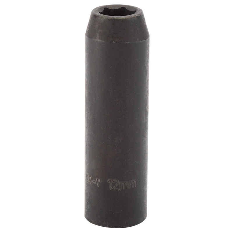 DRAPER 12mm 1/2″ Sq. Dr. Deep Impact Socket (Sold Loose) [59873]