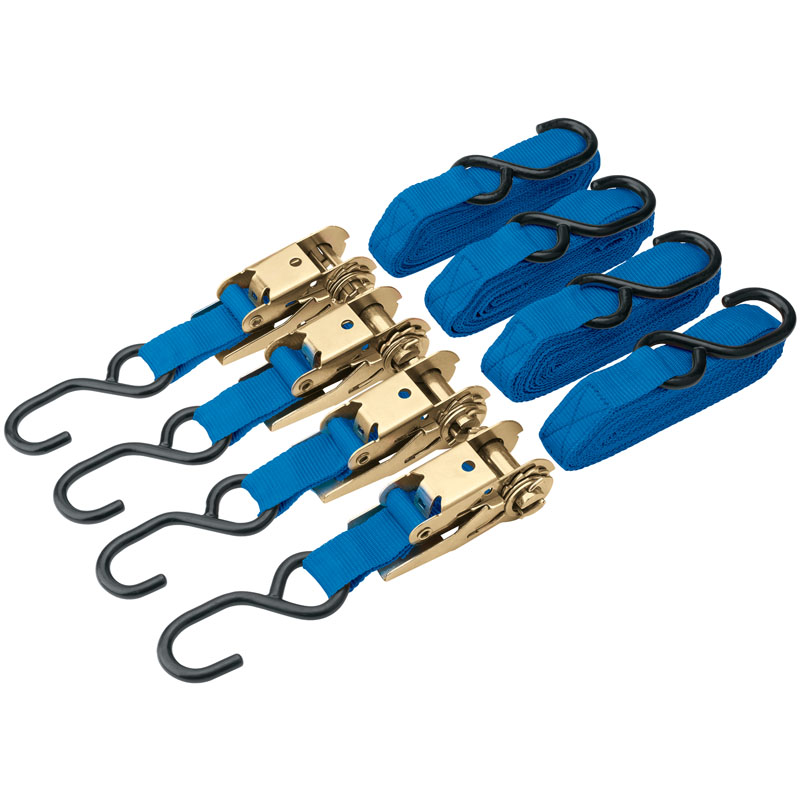 DRAPER 375kg Ratcheting Tie Down Strap Set (4 Piece) [60960]