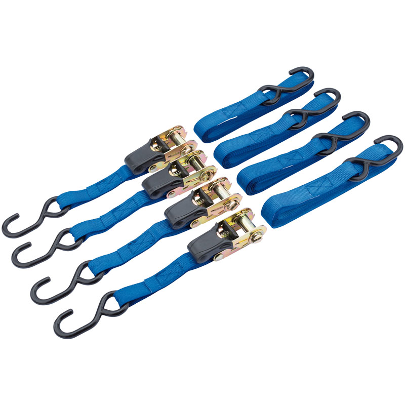 DRAPER 250kg Ratcheting Tie Down Straps (5M x 25mm) (4 Piece) [60965]