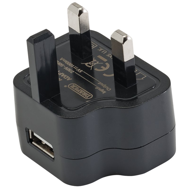 DRAPER 230V 1AMP USB CHARGER(UK) [93038]