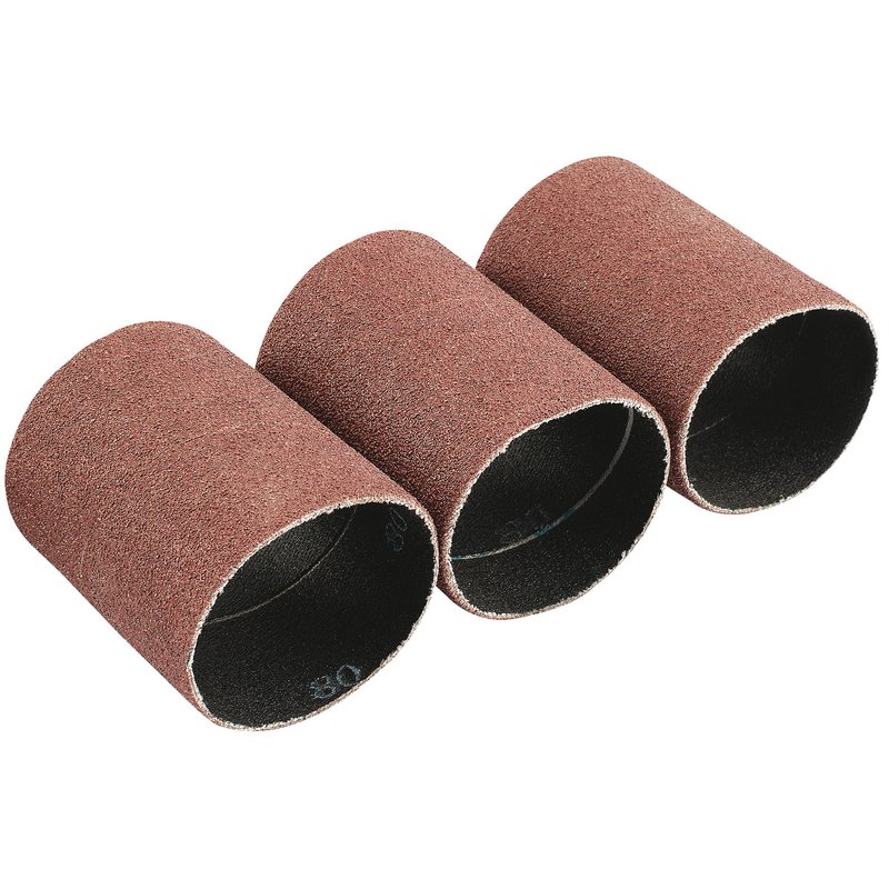 DRAPER Pack of Three 80 Grit Aluminium Oxide Sanding Sleeves (45 x 60mm) [93353]