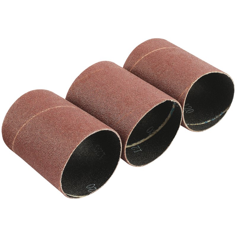 DRAPER Pack of Three 120 Grit Aluminium Oxide Sanding Sleeves (45 x 60mm) [93354]