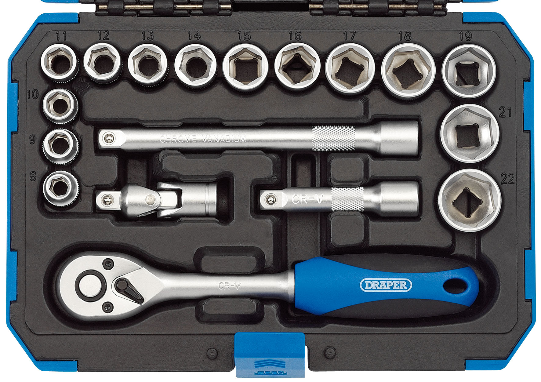 DRAPER 3/8″ Sq. Dr. Metric Socket Set (18 Piece) [16359]