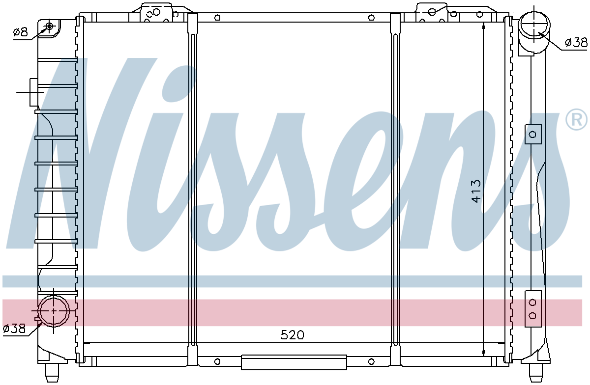 Nissens Engine Coolant Radiator 60021