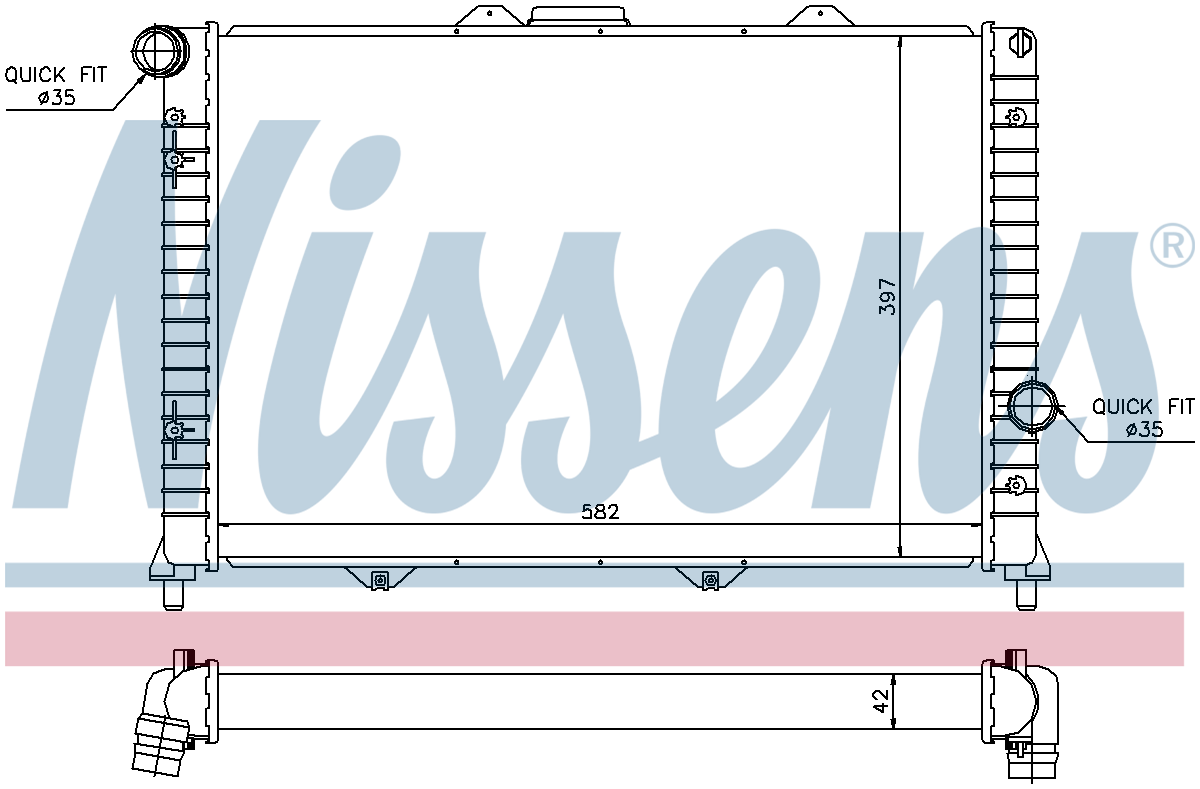 Nissens Engine Coolant Radiator 60056