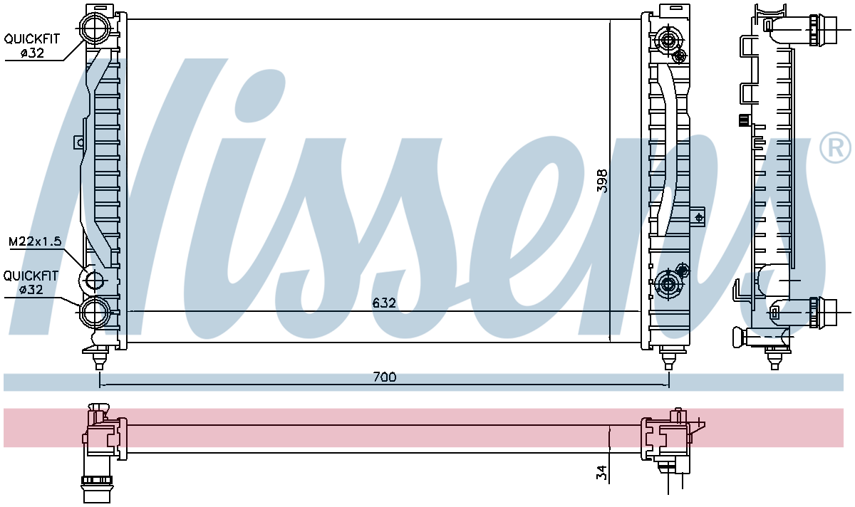Nissens Engine Coolant Radiator 60229