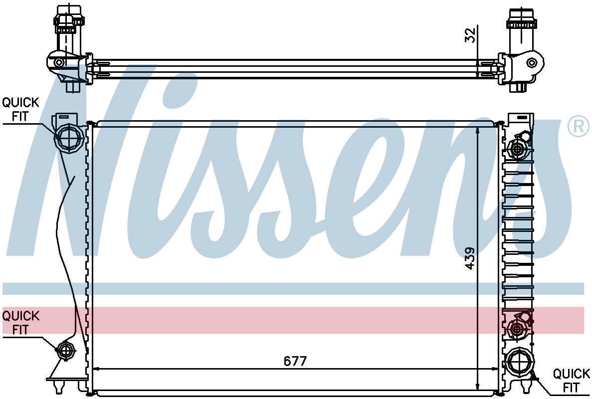 Nissens Engine Coolant Radiator 60236A