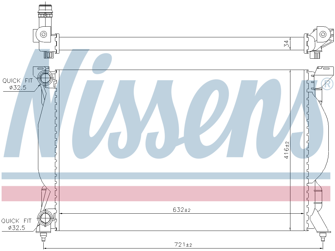 Nissens Engine Coolant Radiator 60304A