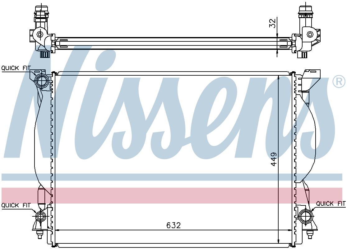 Nissens Engine Coolant Radiator 60306A