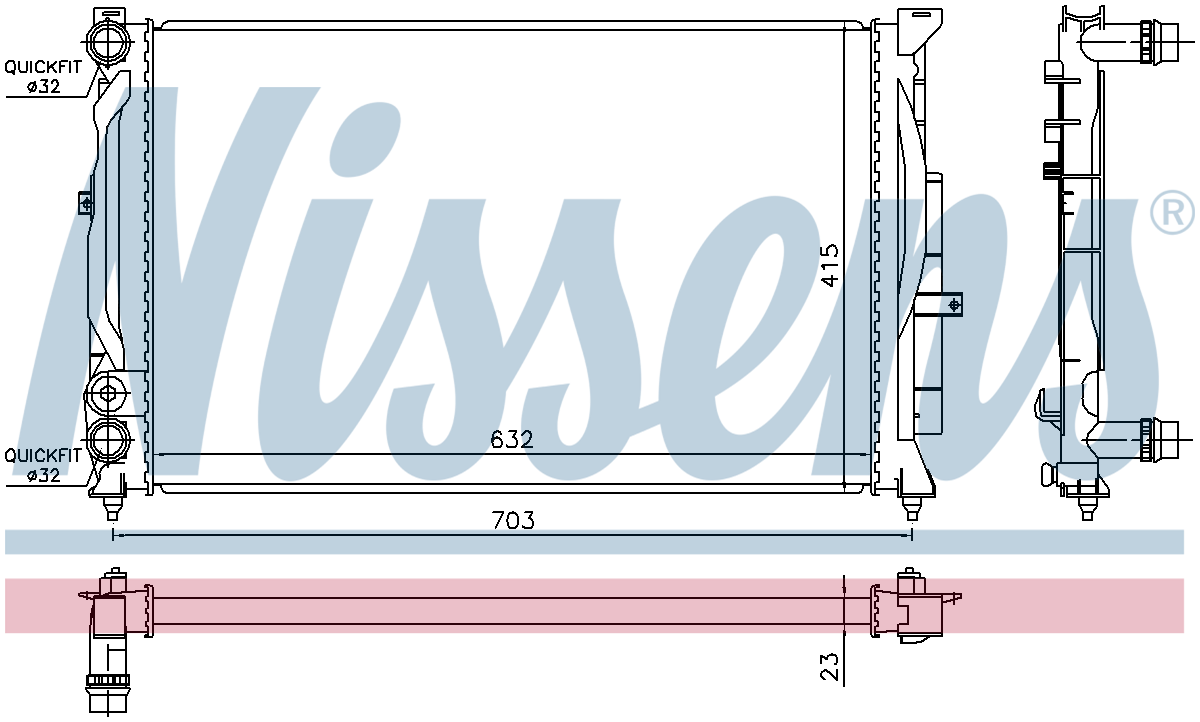 Nissens Engine Coolant Radiator 60308A