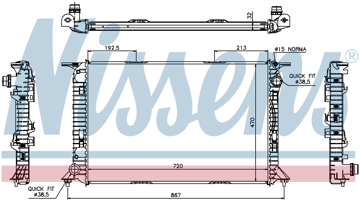 Nissens Engine Coolant Radiator 60319