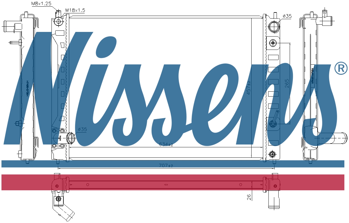 NISSENS Coolant Radiator 606162