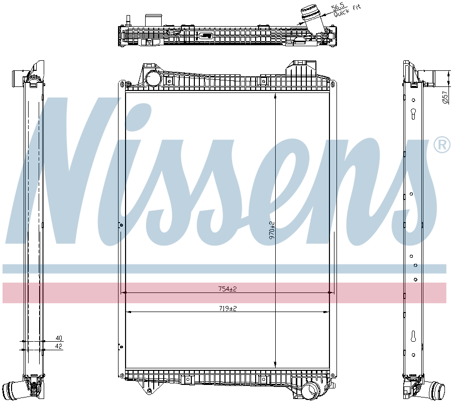 Nissens Engine Coolant Radiator 606321