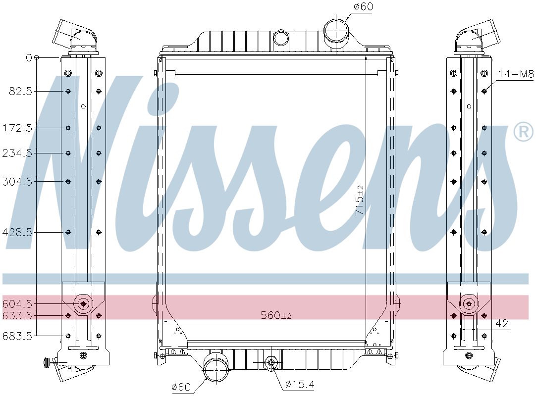 Nissens Engine Coolant Radiator 606366