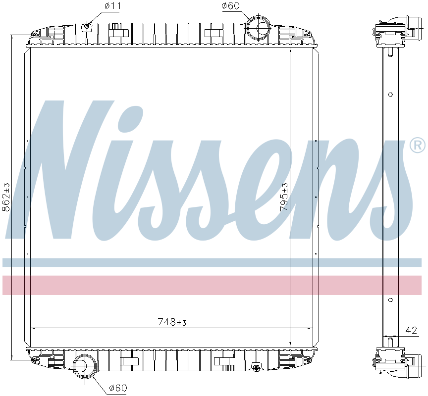 Nissens Engine Coolant Radiator 6063730