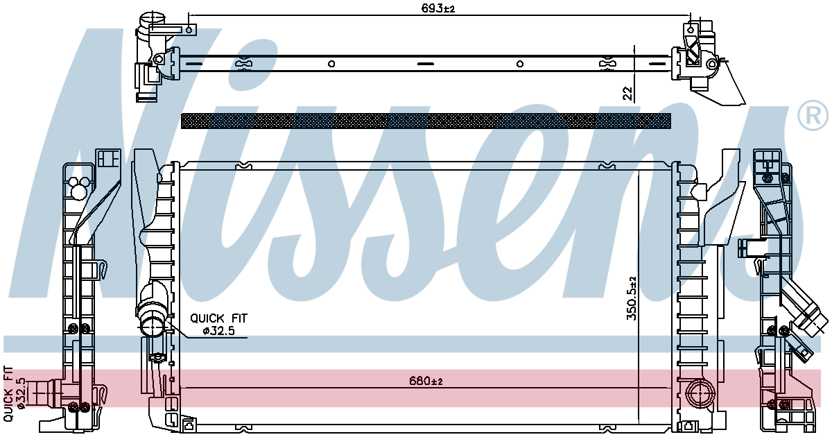 Nissens Engine Coolant Radiator 606385