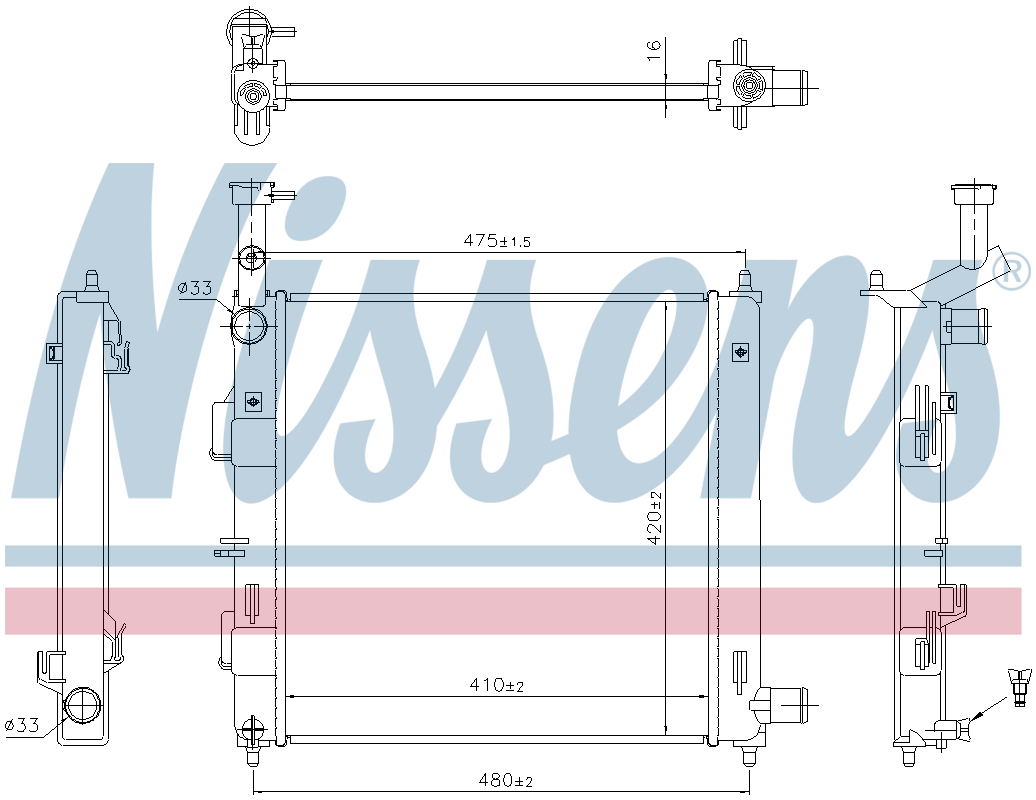 Nissens Engine Coolant Radiator 606865