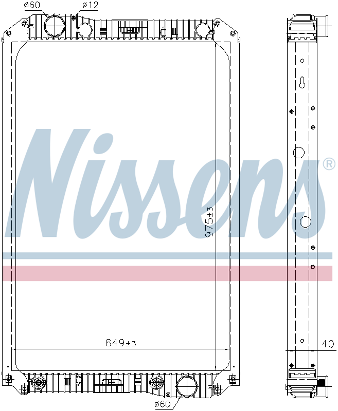 Nissens Engine Coolant Radiator 62571A