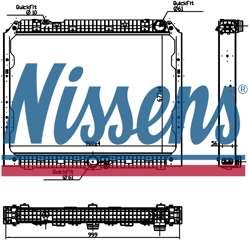 NISSENS Coolant Radiator 627003