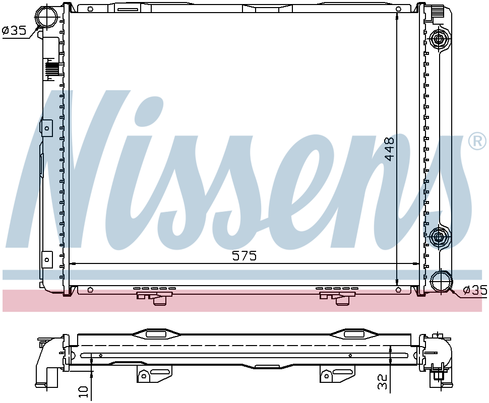 Nissens Engine Coolant Radiator 62722A