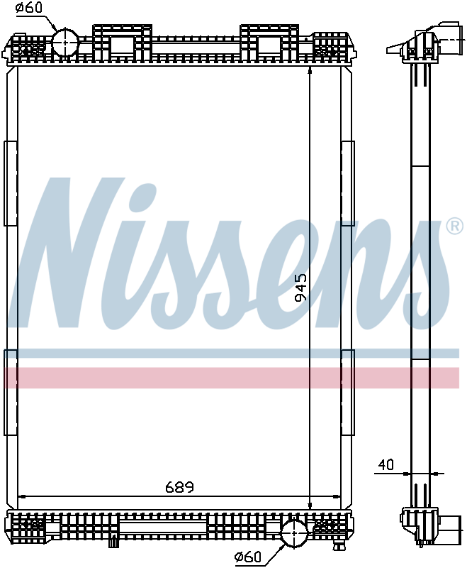 Nissens Engine Coolant Radiator 628700