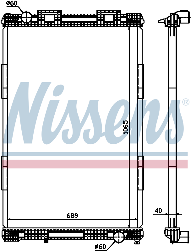 Nissens Engine Coolant Radiator 628720