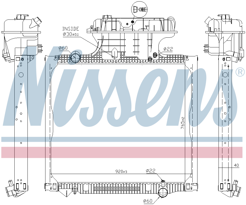 Nissens Engine Coolant Radiator 62875