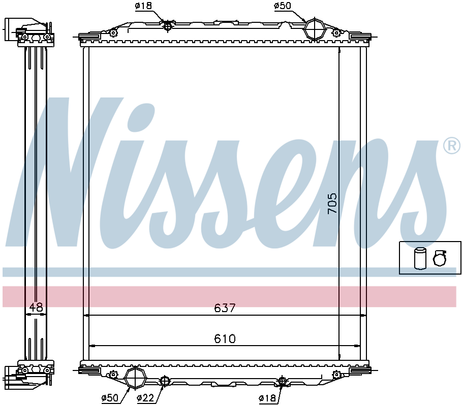 Nissens Engine Coolant Radiator 628790