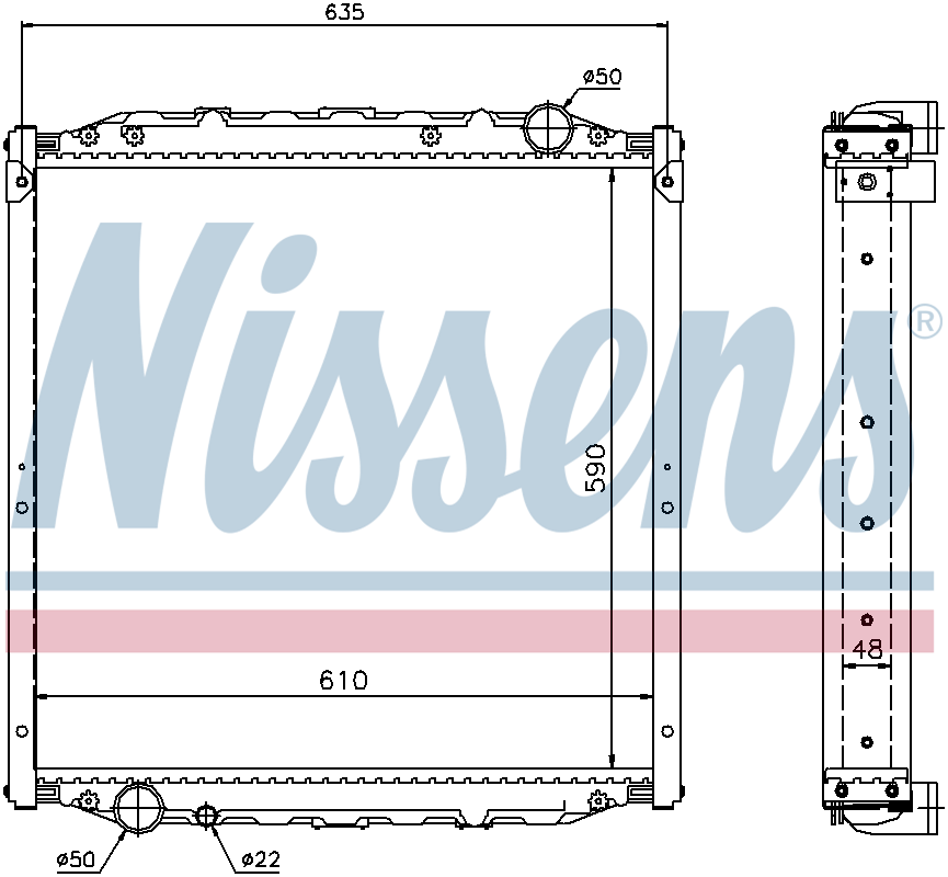 Nissens Engine Coolant Radiator 62880A