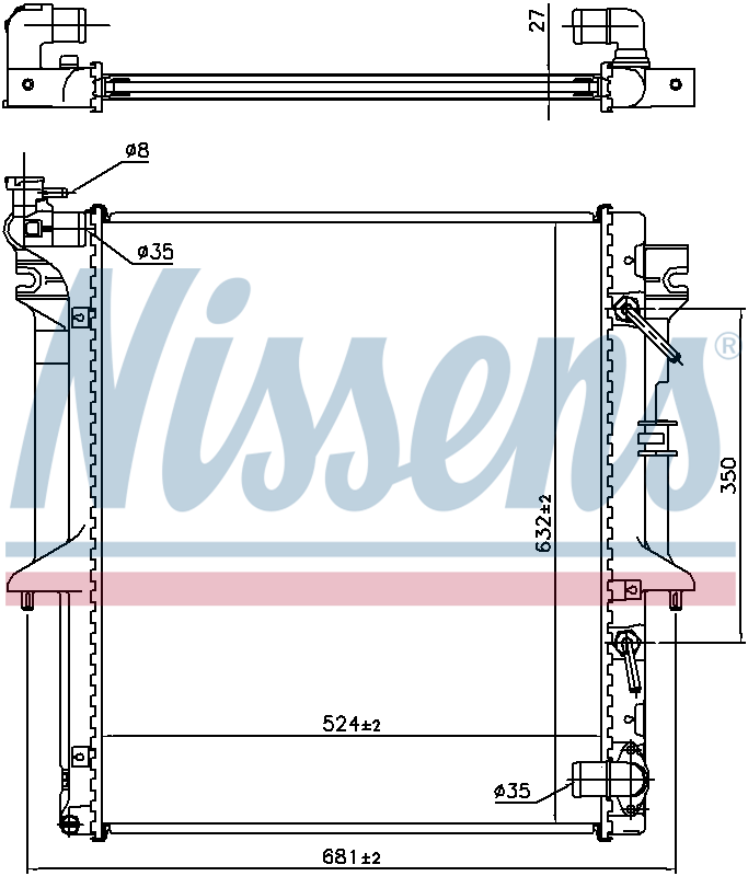 Nissens Engine Coolant Radiator 628966