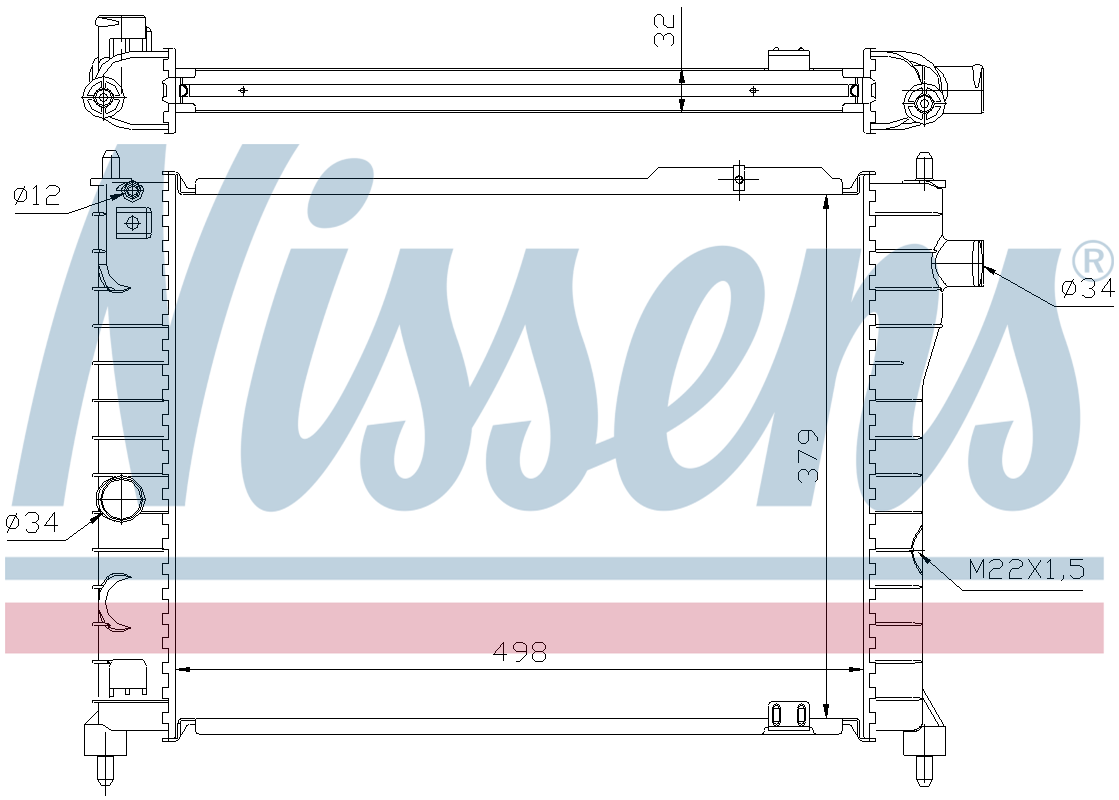 Nissens Engine Coolant Radiator 63062A