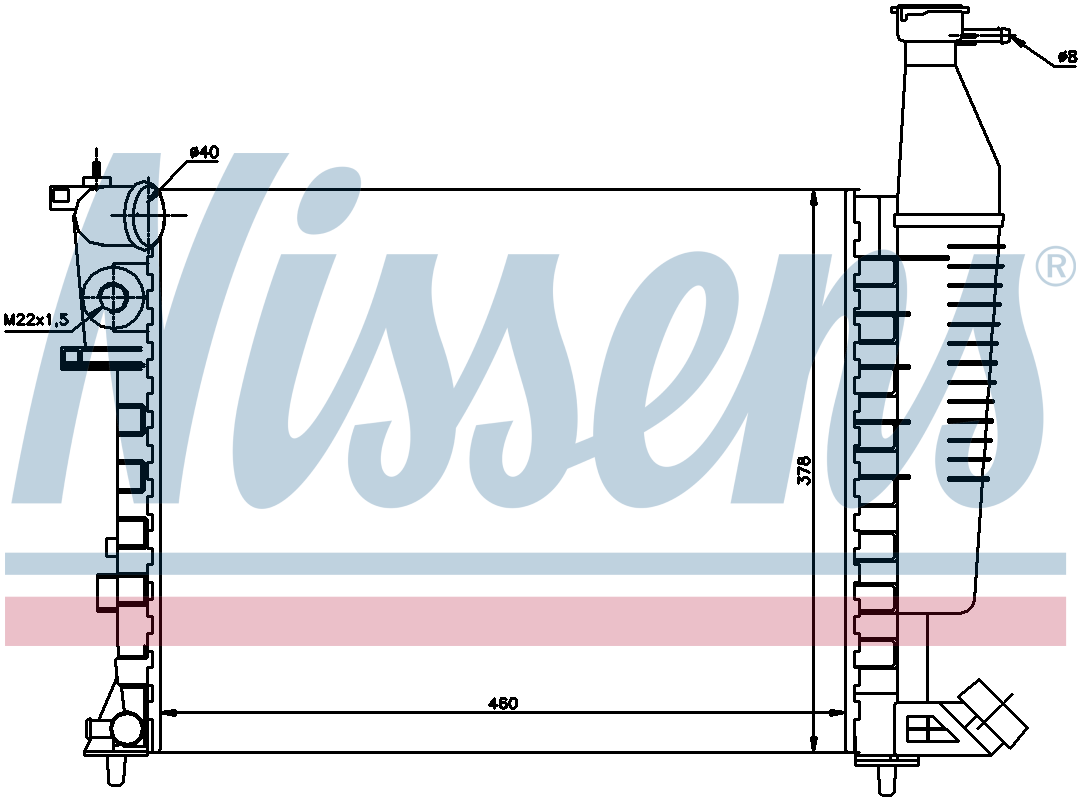 Nissens Engine Coolant Radiator 63546
