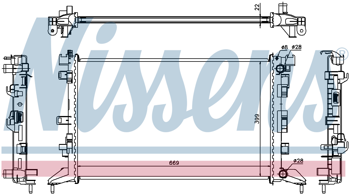Nissens Engine Coolant Radiator 637602