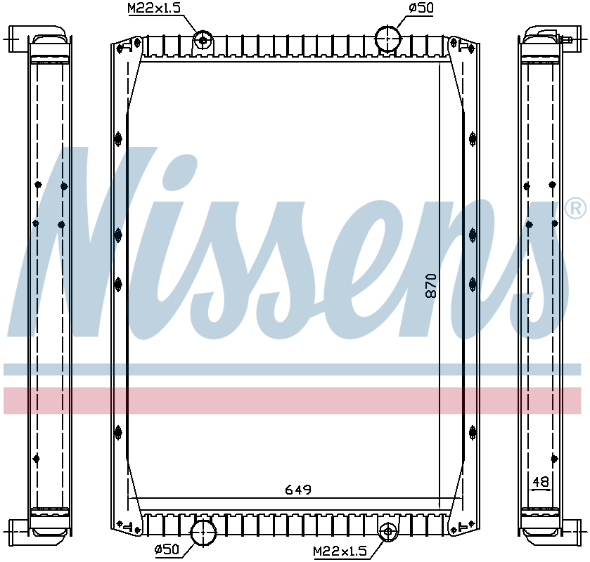 Nissens Engine Coolant Radiator 63845A