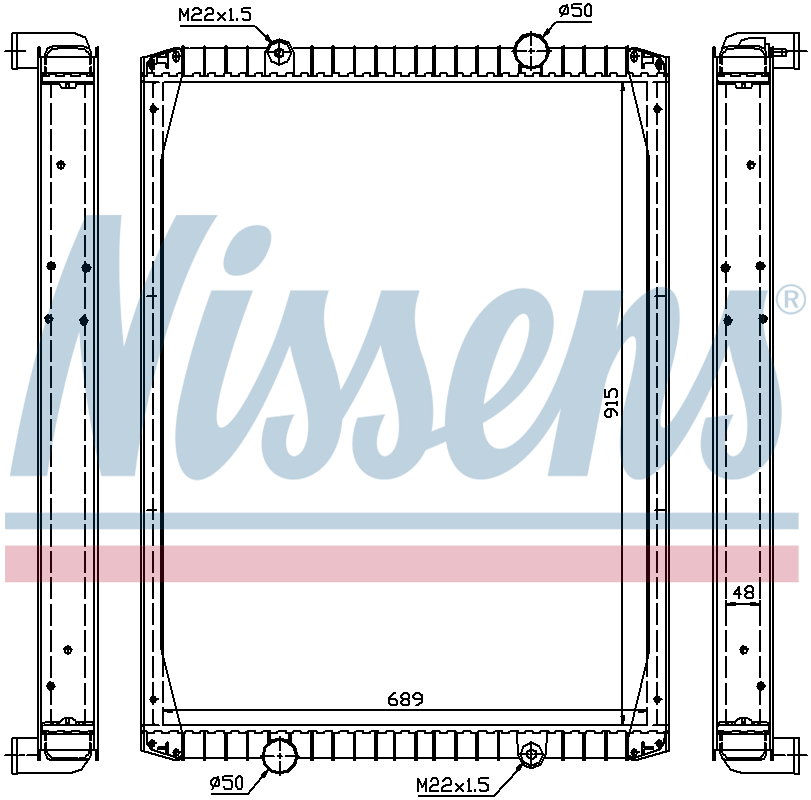 Nissens Engine Coolant Radiator 63848A