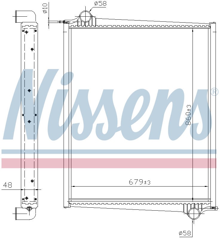 Nissens Engine Coolant Radiator 64068A