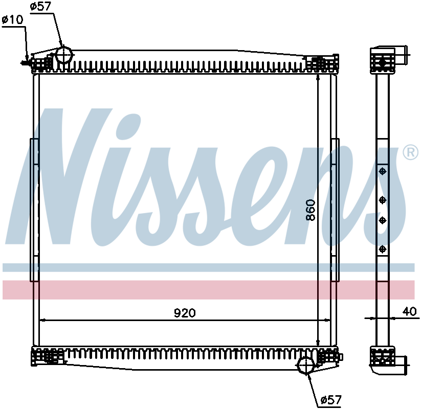 Nissens Engine Coolant Radiator 640690